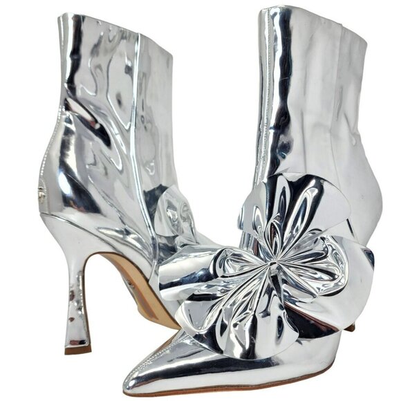Sam Edelman Women's Esmae2 Silver Bow Bootie, Women's 6 - Picture 1 of 14